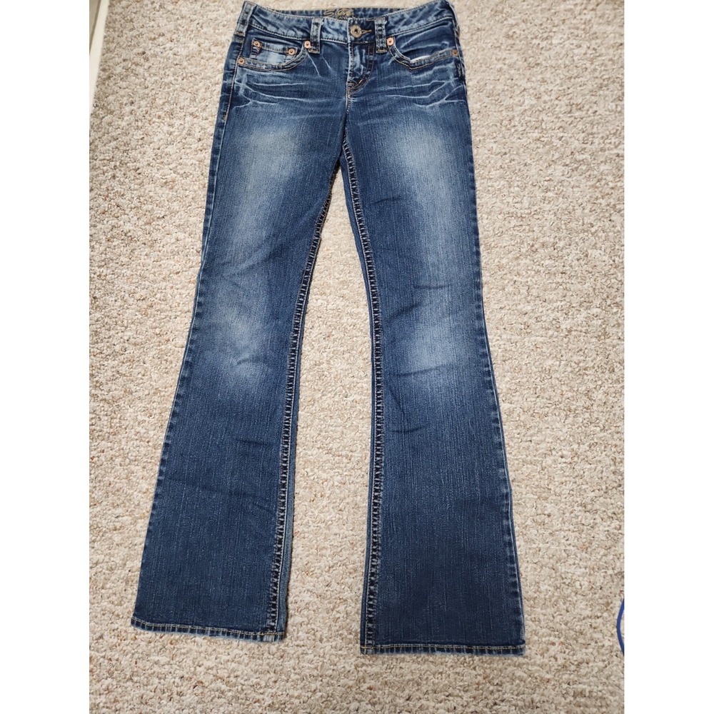 Silver Jeans Aiko Women 28x33 Medium Wash Bootcut Denim Jeans Low Rise Hong Kong